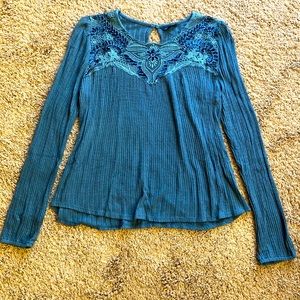 Lucky Brand embroidered top